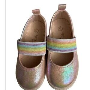 New Falls Creek Kid Girls Size 6 Pink Shimmer Slip On Shoes